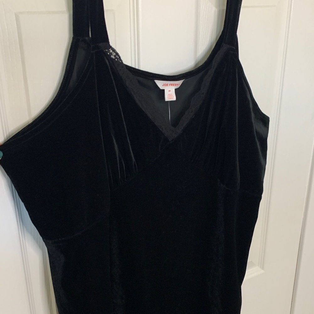 NWT Joe fresh black velvet dress 2X